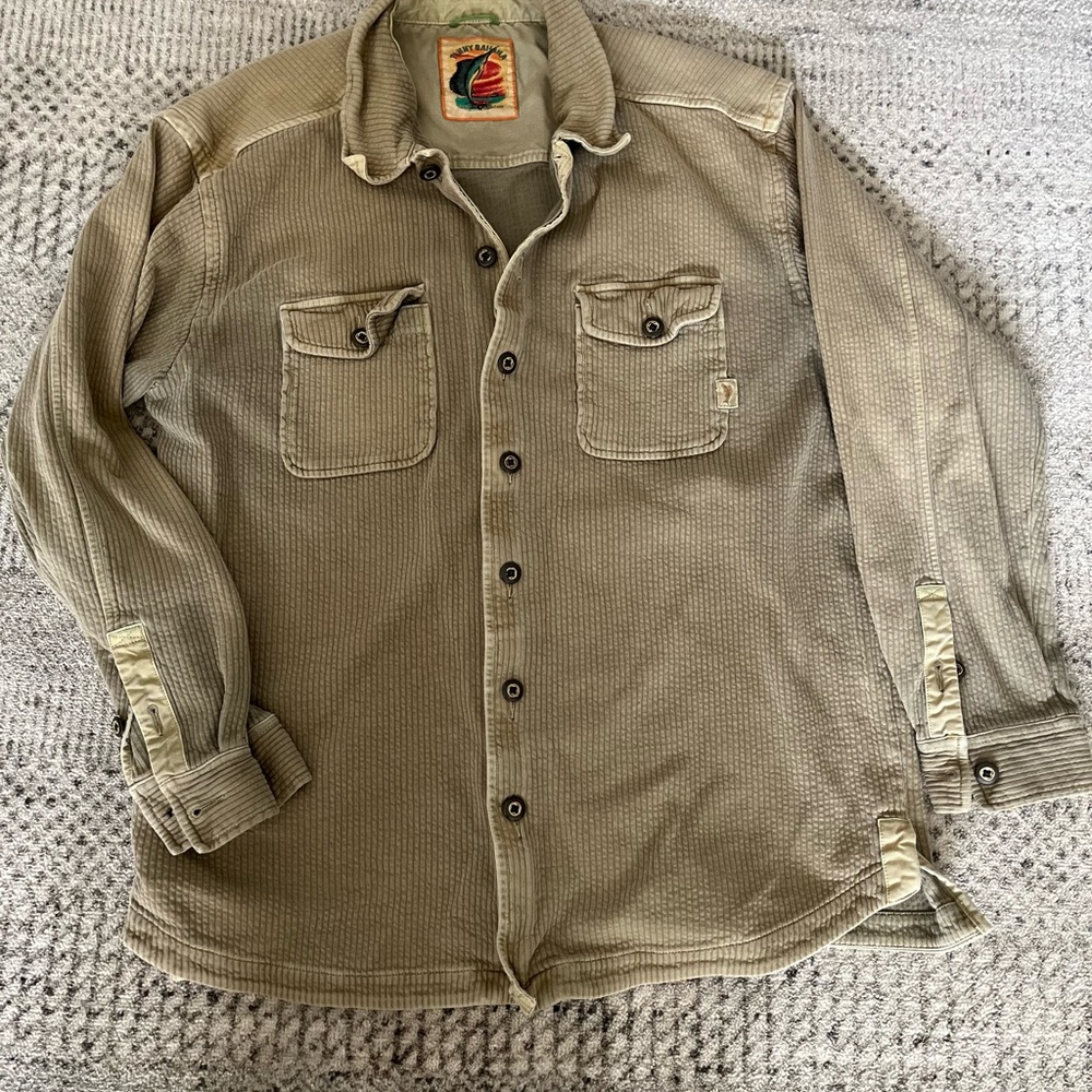 Tommy Bahama tan courdery vintage Shirt Jacket